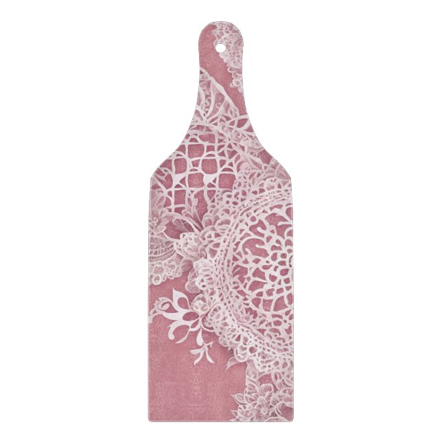 Rosa mich in Spitzensport Kunst Schneidebrett (Vorderseite)