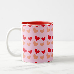 Rosa Mini-Herzen Tasse & Cups