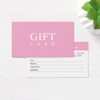 Rosa minimalist einfache Schönheits-Geschenkgutsch