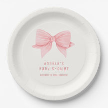 Rosa Minimalistisch Bow Krawatte Babydusche