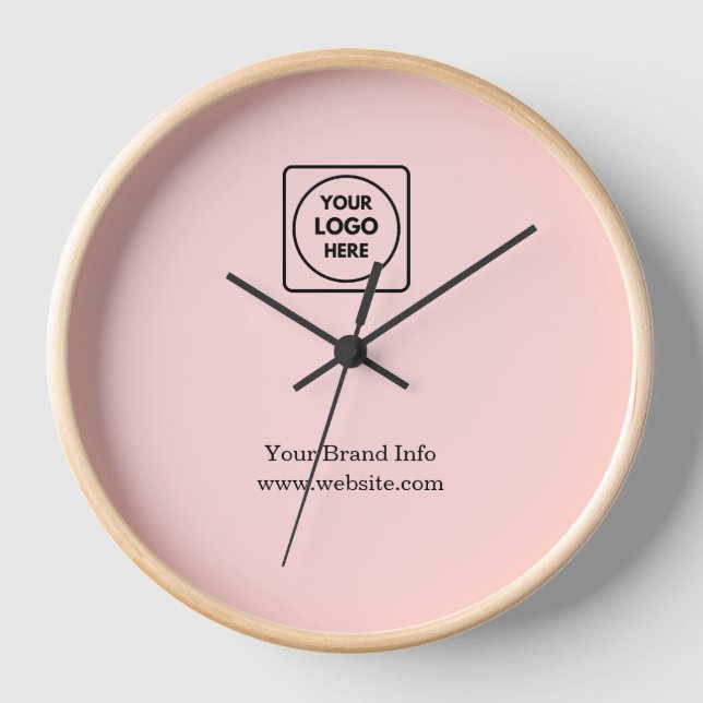 Rosa Minimalistisch | Maßgeschneidertes modernes G Uhr (Vorderseite)