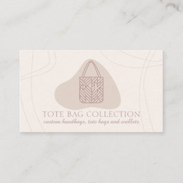 Rosa Minimalistische ästhetische feminine Totasche Visitenkarte