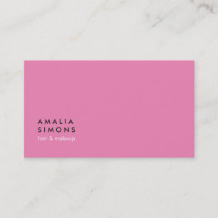 Rosa Minimalistische Geschäfts-Karten Visitenkarte