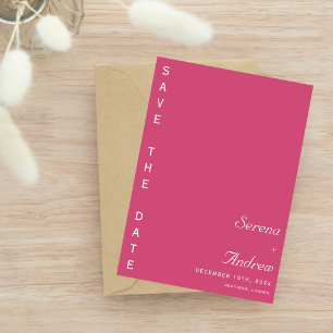 Rosa Minimalistische Schlichte Klasse Moderne Hoch Einladung