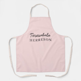 Rosa minimalistischer femininer Monogramm Schürze