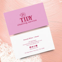 Rosa minimalistischer Reinigungsservice individuel
