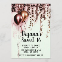Rosa Mink Rose Gold Lights Rustikale Ivy Sweet 16