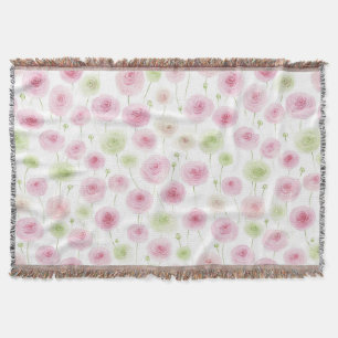 Rosa Minze Ranunculus Blumen Decke