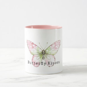 Rosa Minze Schmetterlings Küsse Tasse