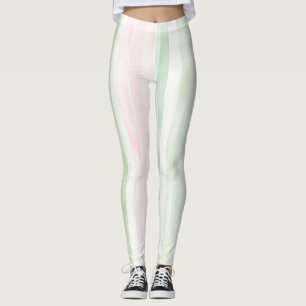 Rosa Minzstreifen Leggings