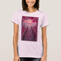 Rosa Misch-T-Shirt mit rosa Design