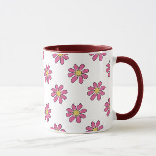 Rosa Mit Blumengelb Tasse