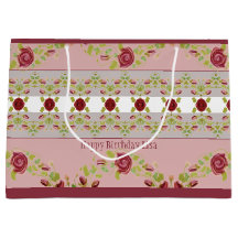 Rosa mit Burgund-Floral