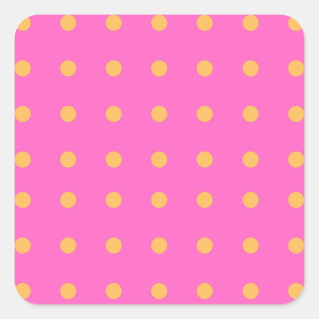Rosa mit gelben Punkten_Fun Stickers (Vorderseite)