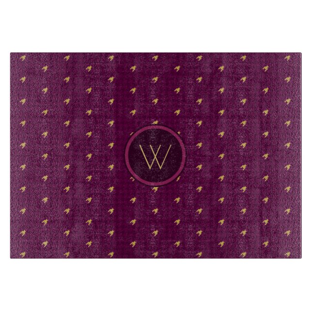 Rosa mit Gold Accent Hahnentrittmuster Cutting Boa Schneidebrett (Vorderseite)