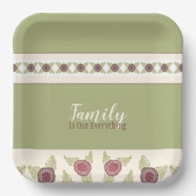 Rosa mit Grün und Pflaume