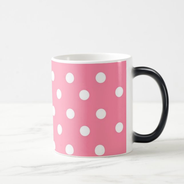 Rosa mit Tasse der weißen Punkte (Rechts)
