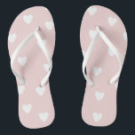 Rosa mit weißem Herzen Flip Flops<br><div class="desc">NewParkLane - Flip Flops, mit einem niedlichen Handmuster kleine weiße Herzen gezeichnet. Ein niedliches Design für Mädchen oder für eine Hochzeit am Strand. Karo diese Auflistung für passende Elemente aus. Auch in heißen rosa erhältlich.</div>