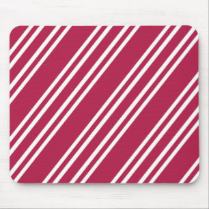 Rosa mit weißen Streifen Mousepad