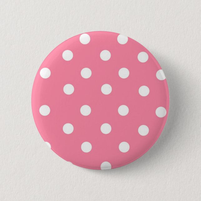 Rosa mit weißer Dose Button (Vorderseite)