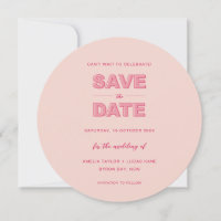 Rosa Modern formatierter Text Save the Date