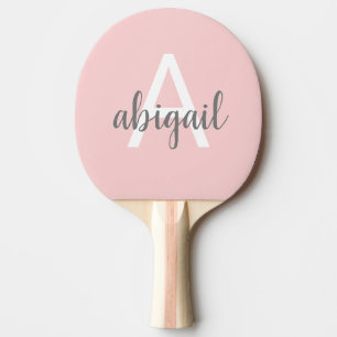 Rosa Modern Girly Monogram Pong Paddle Tischtennis Schläger