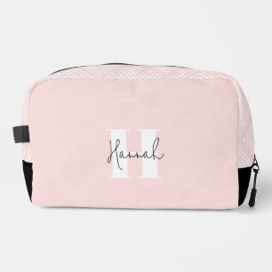 Rosa Modern Minimalistisch Mit Monogramm Waschbeutel