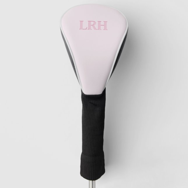 Rosa Modern Women's Monogram Golf Driver Cover Golf Headcover (Vorderseite)