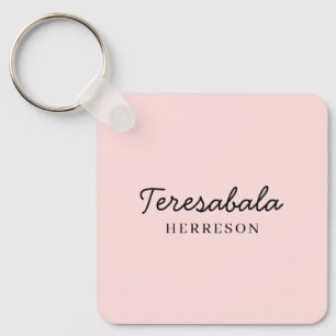 Rosa moderne Brautjungfern-Schrift-Design Schlüsselanhänger
