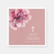 Rosa Moderne Chic Aquarell Floral Heilige Kommune