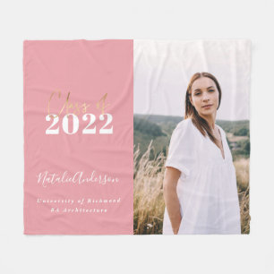 rosa moderne Drehbuch grad Multi-Foto-Klasse von 2 Fleecedecke