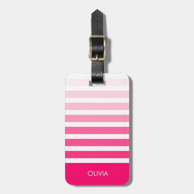 Rosa Moderne Gepäckanhänger (Vorderseite vertikal)