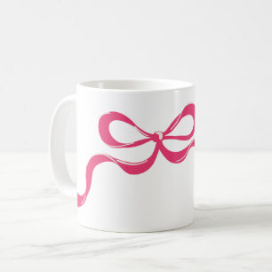 Rosa Moderne klassische Bows Urlaub Kaffeetasse