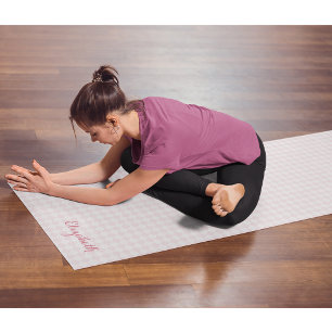 Rosa, moderne, kontrollierte Monogramm-Übung Yogamatte