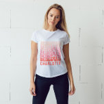 Rosa moderne mädchenhafte Retro-60er Jahre einfach T-Shirt<br><div class="desc">Rosa und rot mädchenhafte Retro einfache 60er Jahre coole vibes bachelorette Wochenende Gastgeschenk Tasche.</div>