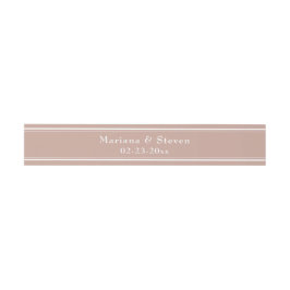 Rosa Moderne Minimalistische Hochzeit Einladungsbanderole
