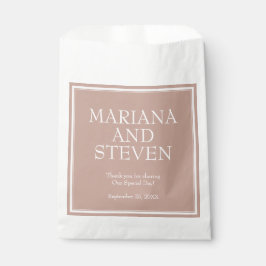 Rosa Moderne Minimalistische Hochzeit Geschenktütchen