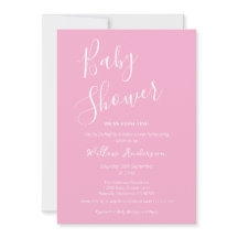 Rosa moderne minimalistische Schrift Mädchen Baby