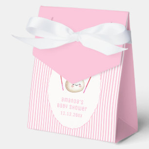 Rosa moderne Streifen-Schleife asiatische Teigtasc Geschenkschachtel