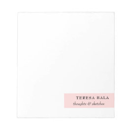 Rosa moderner minimaler femininer Design Notizblock