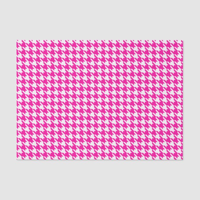 Rosa modernes Hahnentrittmuster bei Emporiomoffa Seidenpapier (Vorderseite)