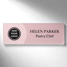 Rosa Modernes Logo Firmenname Schild