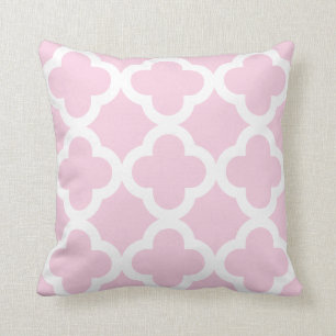 Rosa modisches Klee-Pastellmuster Kissen