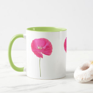 rosa Mohnblumen-Tasse Tasse