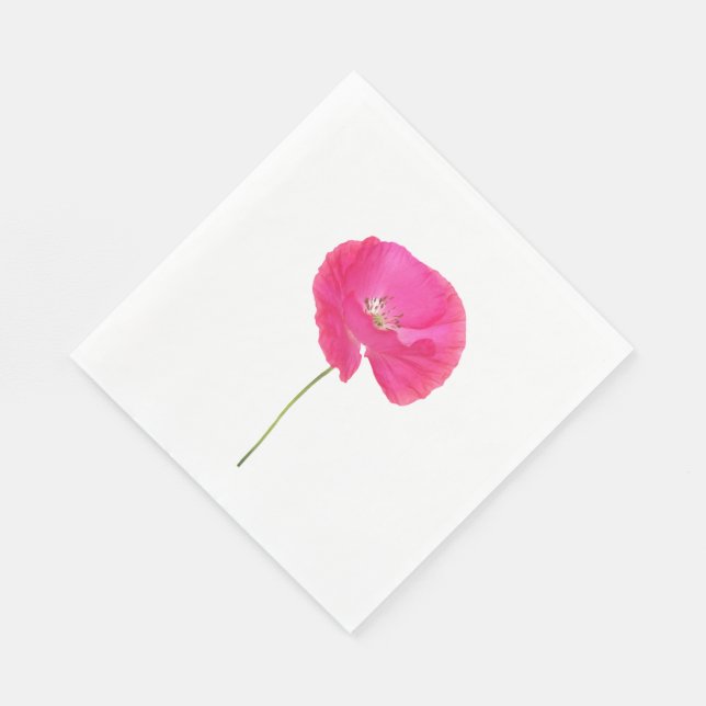 Rosa Mohnserviette Serviette (Ecke)