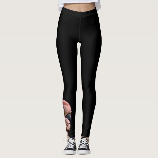 Rosa Moluccan Cockatoo Leggings (Vorderseite)