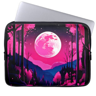 Rosa Mond Fantasy Laptopschutzhülle