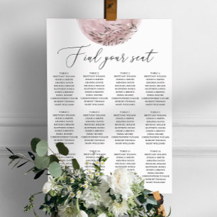 Rosa Mond Hochzeit Sitzordnung. Elegant Himmlisch Poster