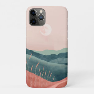 Rosa Mond Teal Boho Berglandschaft Case-Mate iPhone Hülle