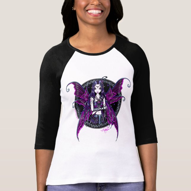 Rosa Mond Zoe und Stern-Feen-Spitze T-Shirt (Vorderseite)